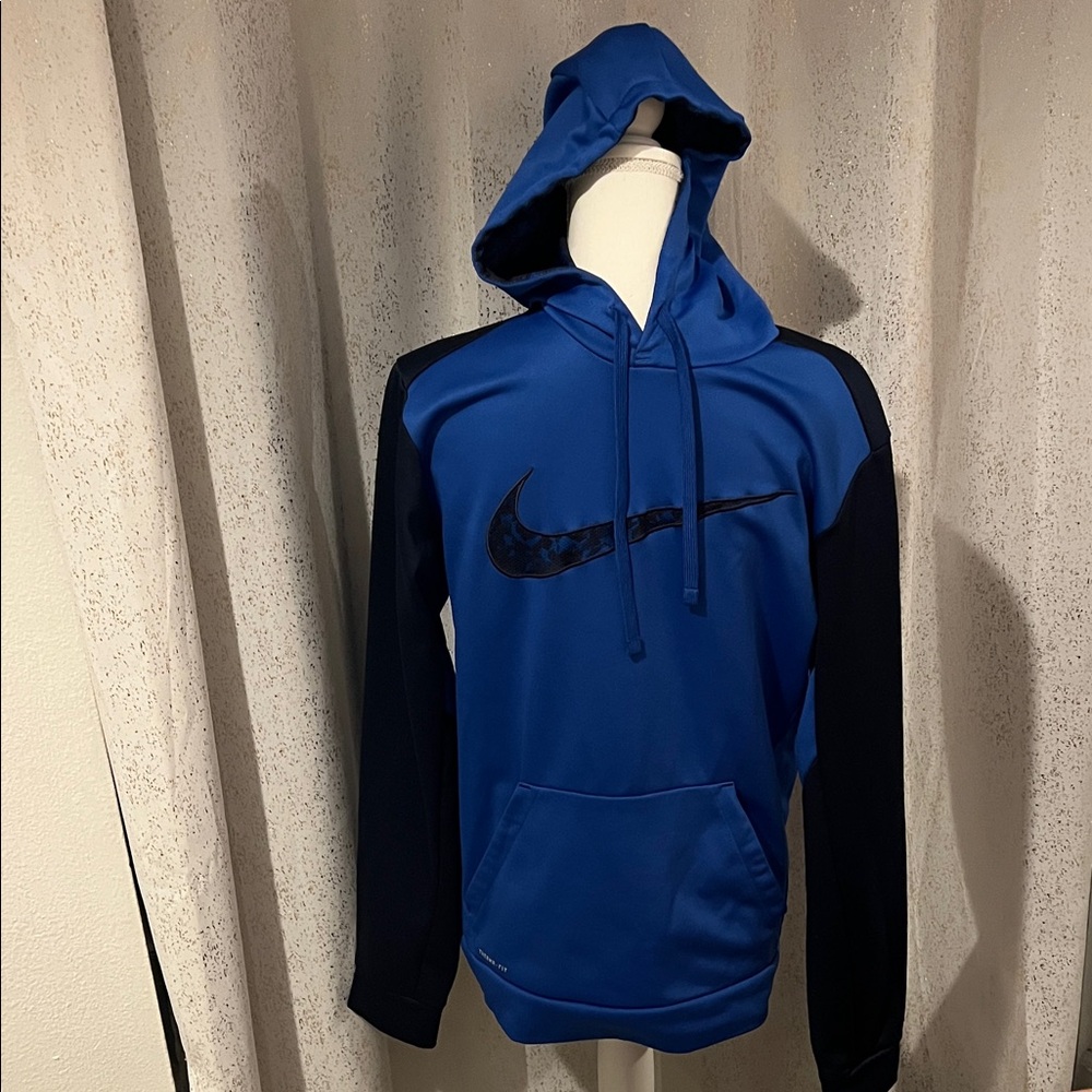 Nike Blue and Black Hoodie